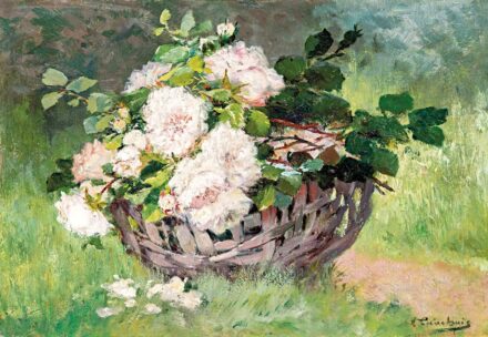 Cauchois, Eugéne Henri (1850-1911): Rózsák kosárkában
