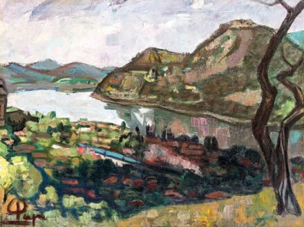 Pap Gyula (1899-1983): "Visegrádi táj", 1957