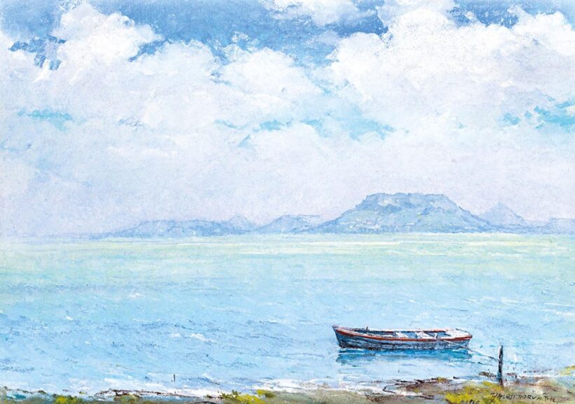 Halasi Horváth István (1904-1994): A Badacsony látképe, 1960
