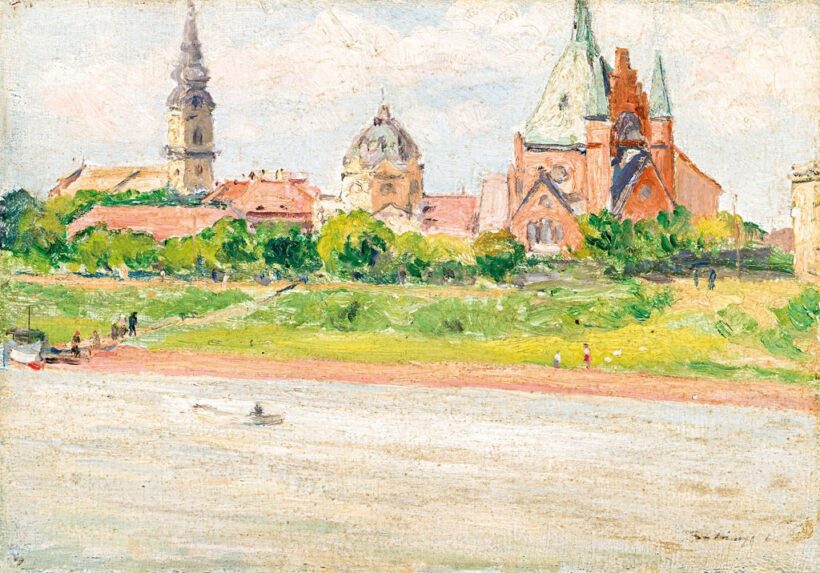 Szlányi Lajos (1869-1949): Szolnoki Tisza-part