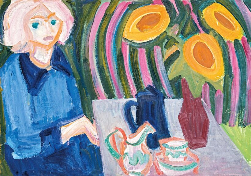 Kunt Ernő (1920-1994): Reggeli a kertben, 1978