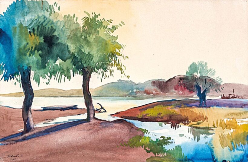 Istókovits Kálmán (1898-1990): Folyópart, 1941