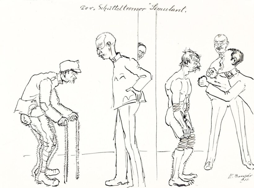 Bugár Jenő (működött a 20. sz. elején) : I. világháborús karikatúrák, 4 db, 1916