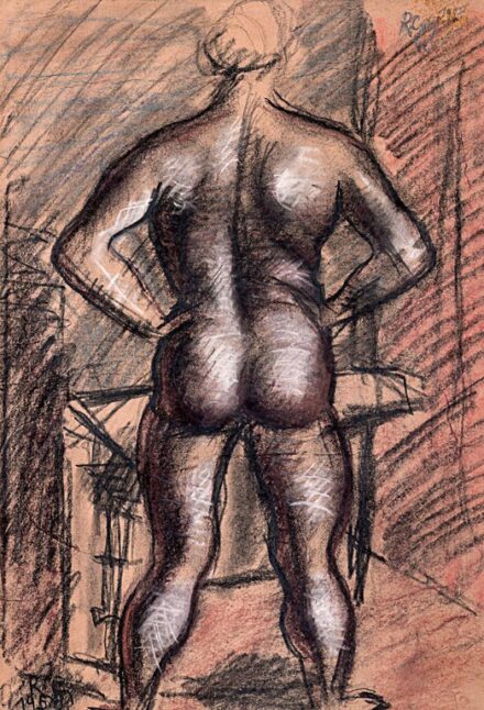 Román György (1904-1983): Álló akt, 1958