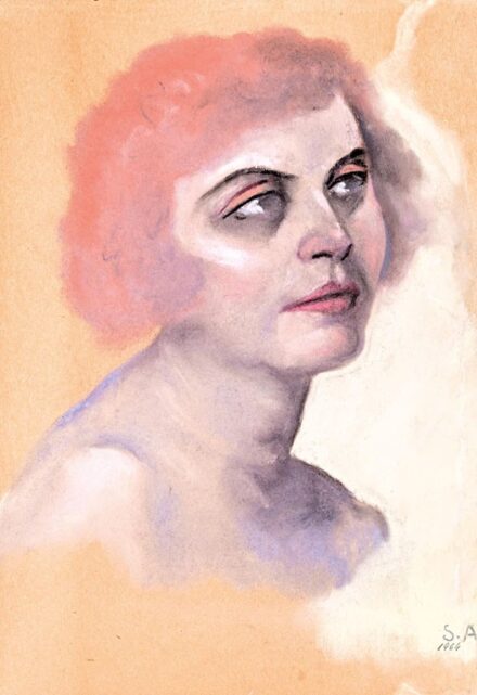Sassy Attila (1880-1967): Női portré, 1964