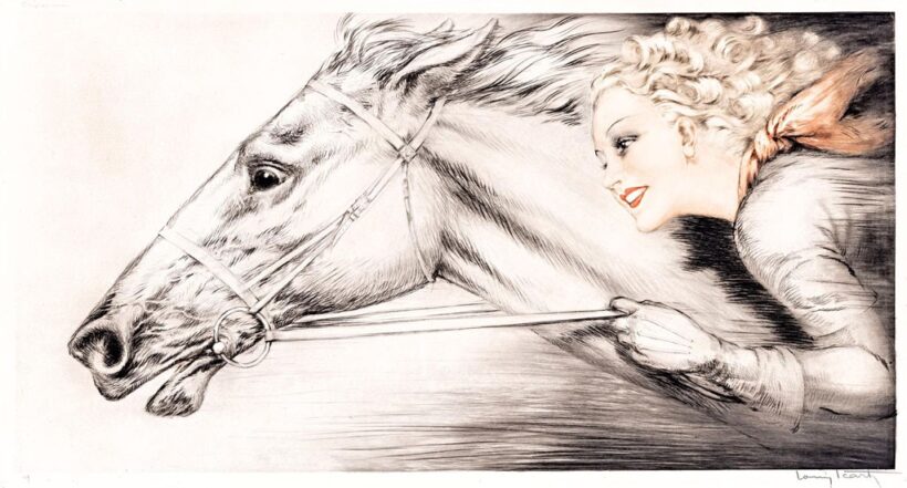 Icart, Louis (1880-1950): "Thoroughbreds", 1938