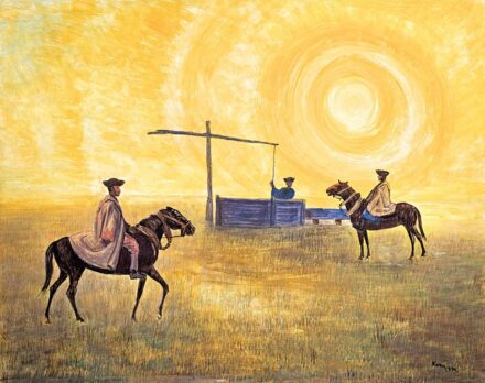 Kurucz D. István (1914-1996): Gémeskútnál, 1974