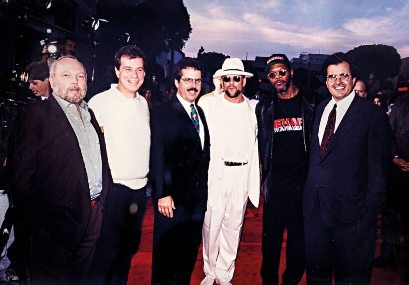 Andy Vajna, Bruce Willis és Samuel L. Jackson a "Die Hard with a Vengeance" premierjén