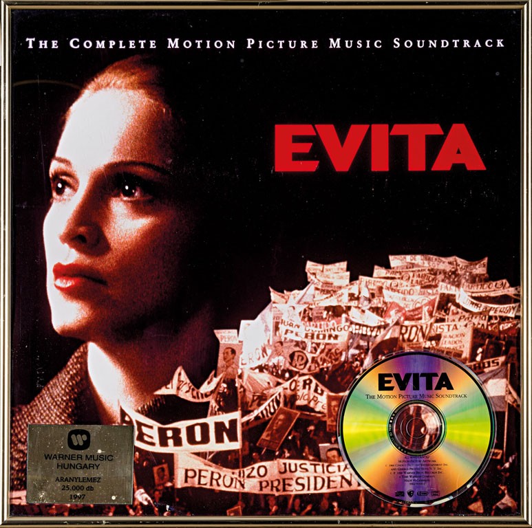 Az "Evita" című film aranylemeze