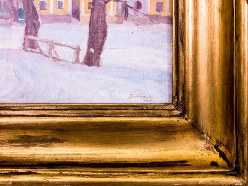 Szlányi Lajos (1869-1949): Téli ózdi táj - Image 3