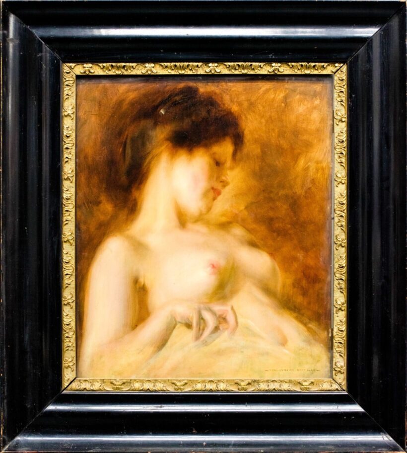 Karlovszky Bertalan (1858-1938): Női félakt - Image 2