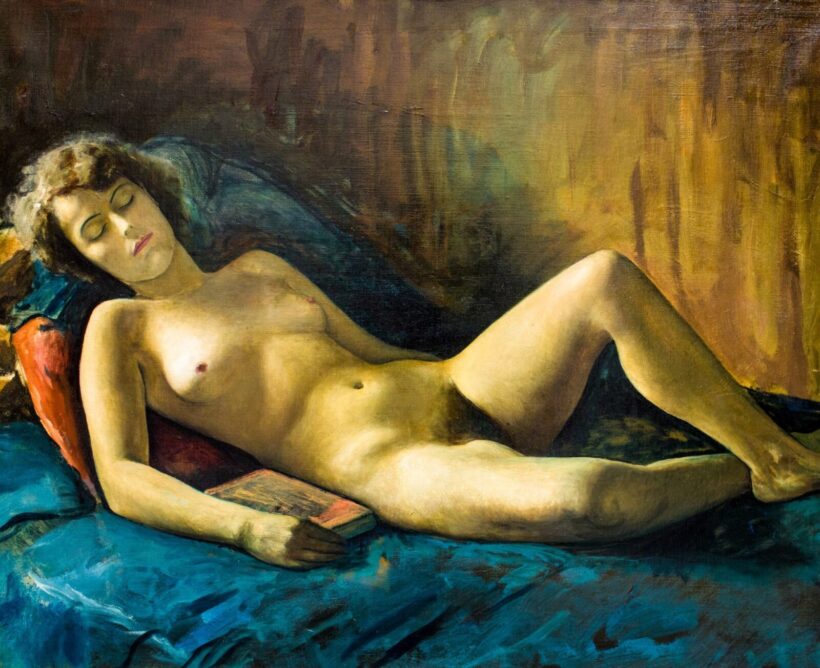 Góth Imre (1893-1982): Pihenő női akt, 1927