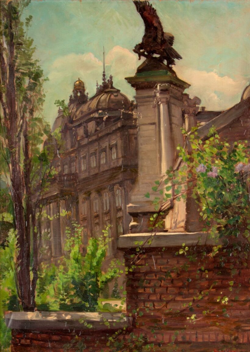 Bruck Lajos (1846-1910): Részlet a magyar király palotájából, Budapest