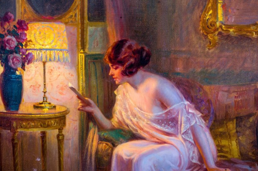Delphin Enjolras (1857-1945): Levelet olvasó hölgy - Image 2