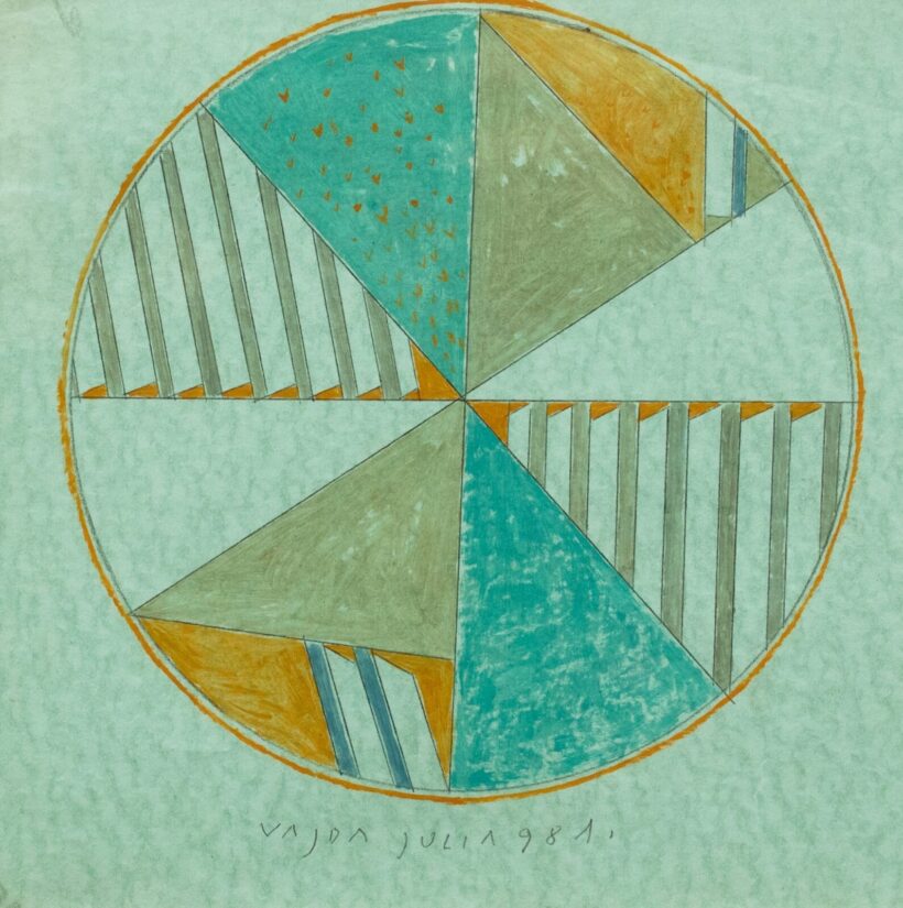 Vajda Júlia (1913-1982): Geometrikus körcikkek, 1981