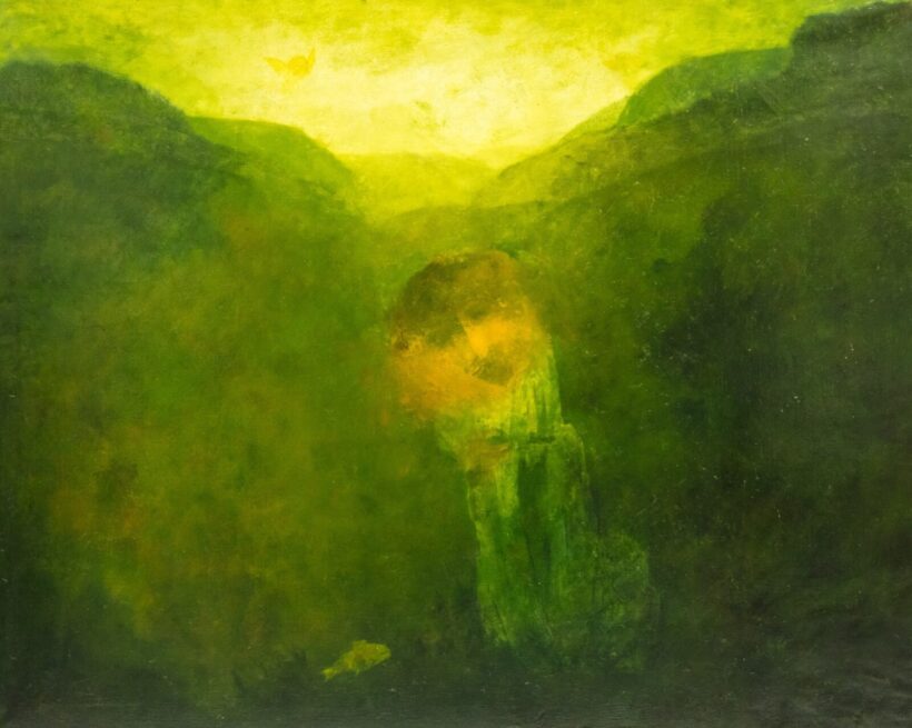 Kárpáti Tamás (1949-): Zöld kép, 1985