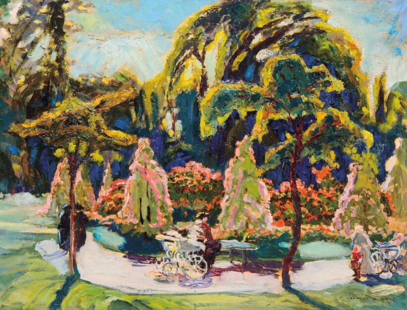 Károly Andor (1894-?) : Parkrészlet, 1922