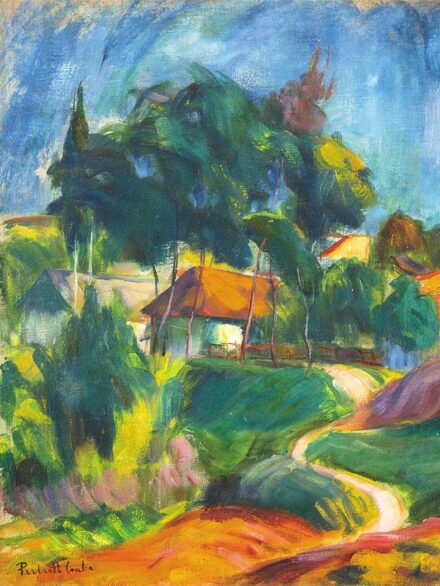 Perlrott Csaba Vilmos (1880-1955): Házak a domboldalon