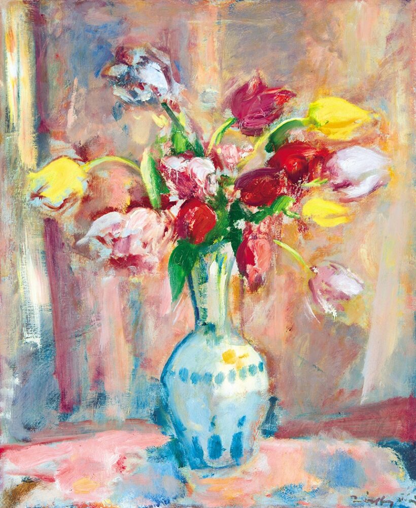 Márffy Ödön (1878-1959): Tulipános csendélet