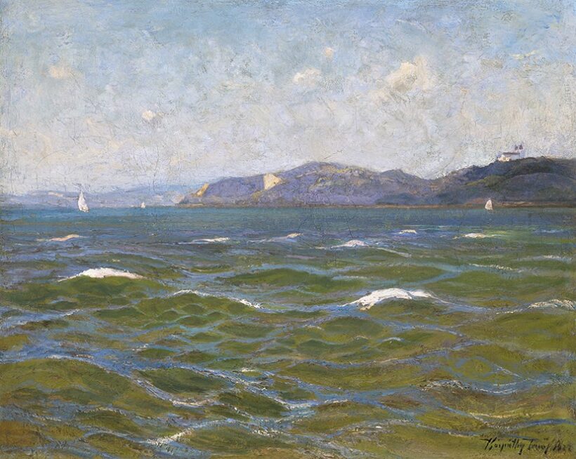 Kárpáthy Jenő: Balaton, vitorlások, Tihany, 1922