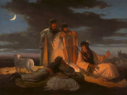 Szemlér Mihály: Pásztortűznél (Régi Magyaroszág), 1870 körül