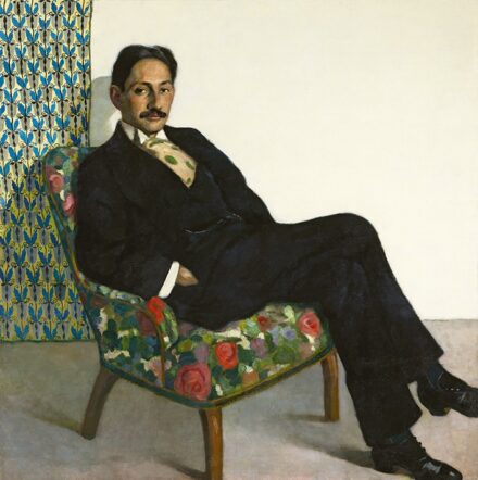 Kövér Gyula: Karosszékben ülő férfi, 1910-es évek