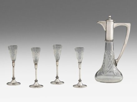 Jugendstil likőröskészlet