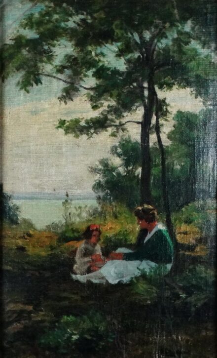 Nádler Róbert (1858-1938): Balatonparton