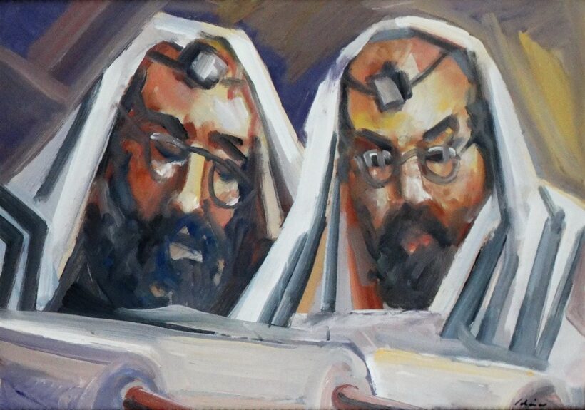 Schéner Mihály (1923 - 2009): Tóraolvasás, 1998