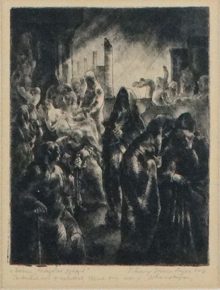 Tihanyi János Lajos (Pécs, 1892 - 1957): Jézus betegeket gyógyít, 1927