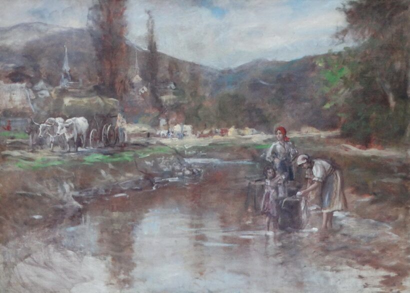 Bruck Lajos (1846 - 1910): Folyóparti táj