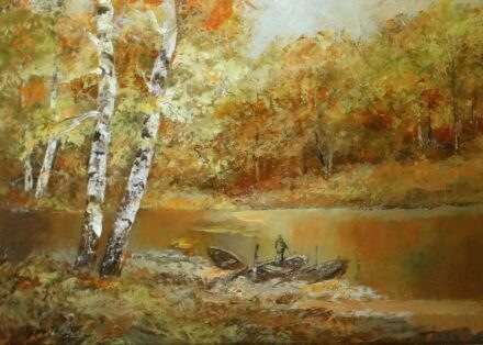 Szanthoffer Imre (1930 - 2007): Folyóparti táj