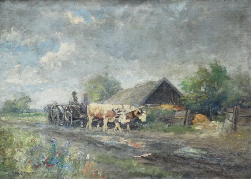 Ujváry Ferenc (1898-1971): Ökrösszekér