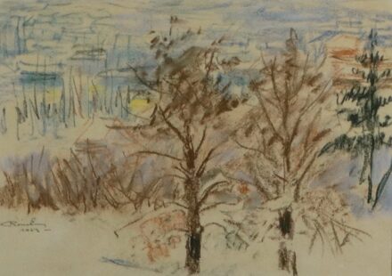 Róna Emy (1904 - 1988): Téli erdőrészlet, 1963