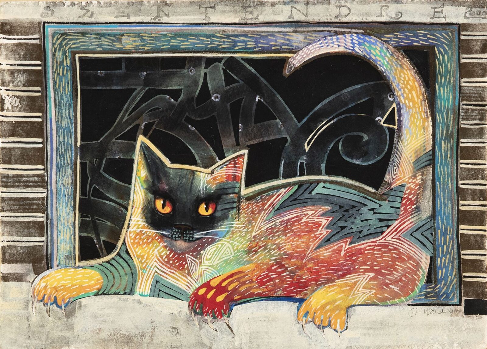 Szyksznian Wanda (Budapest, 1948): Macska, 2000