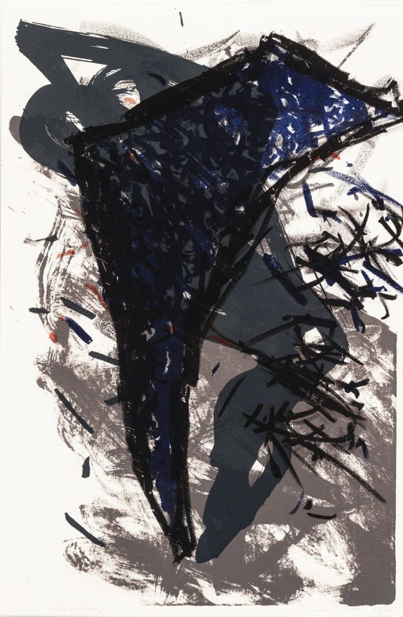 Nádler István (Visegrád, 1938): Fekete gesztus, 1990
