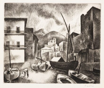 Patkó Károly (Budapest, 1895 – Budapest, 1941): Olasz halászfalu, 1930