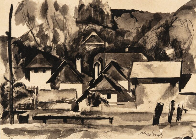 Aba-Novák Vilmos (Budapest, 1894 – Budapest, 1941): Felsőbányai házak