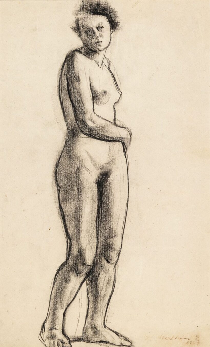 Mattioni Eszter (Szekszárd, 1902 – Budapest, 1993): Női akt, 1928