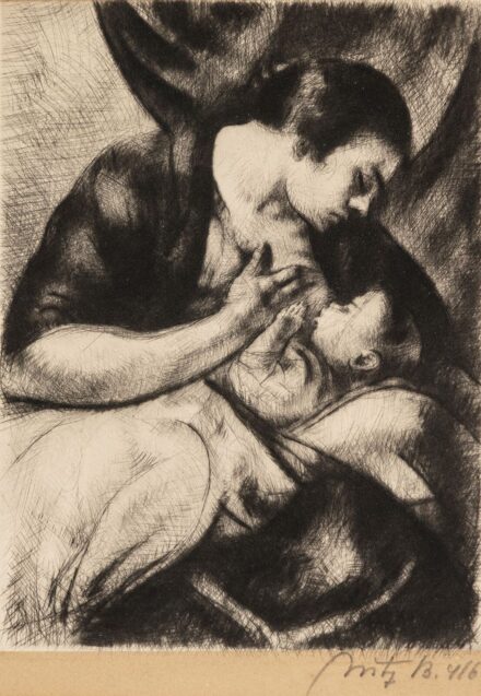 Uitz Béla (Mehala, Temes vármegye, 1887 – Budapest, 1972): Anya gyermekével, 1916