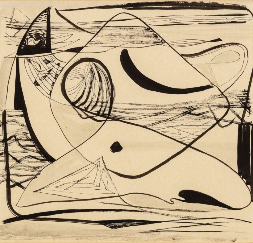 Gyarmathy Tihamér (Pécs, 1915 – Budapest, 2005): Absztrakt kompozíció, 1947