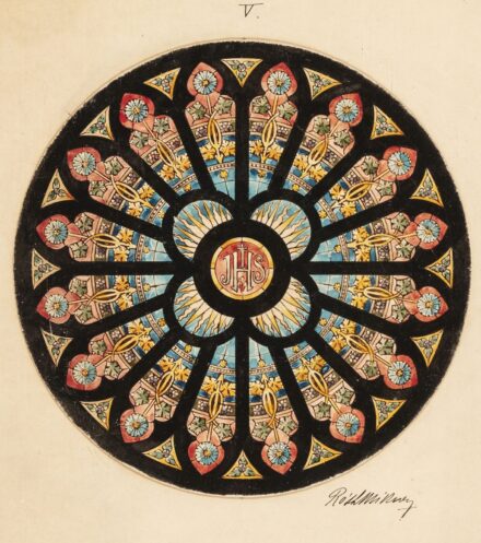 Róth Miksa (Pest, 1865 – Budapest, 1944): Tondó üvegablakterv