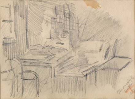 Mednyánszky László (1852 - 1919): Enteriőr Beczkón, 1907