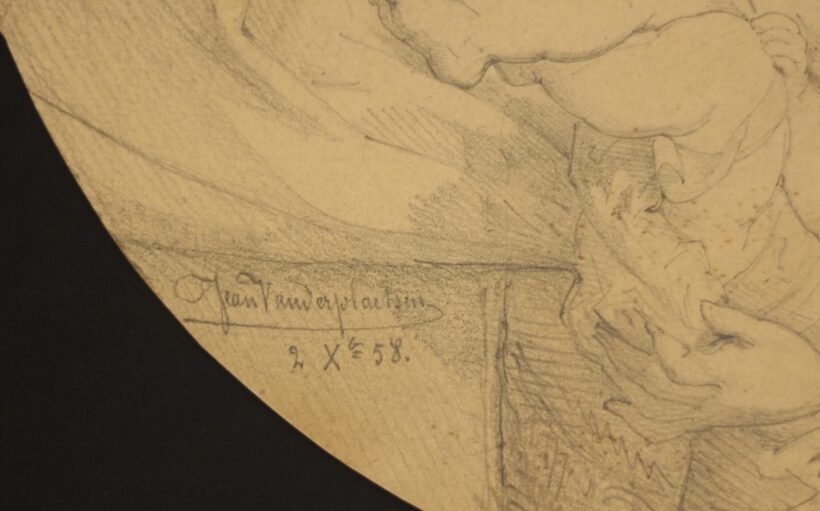 Olvashatatlan: Vanderplartsern (?) szignóval: "Agnus Dei", 1858 - Image 2