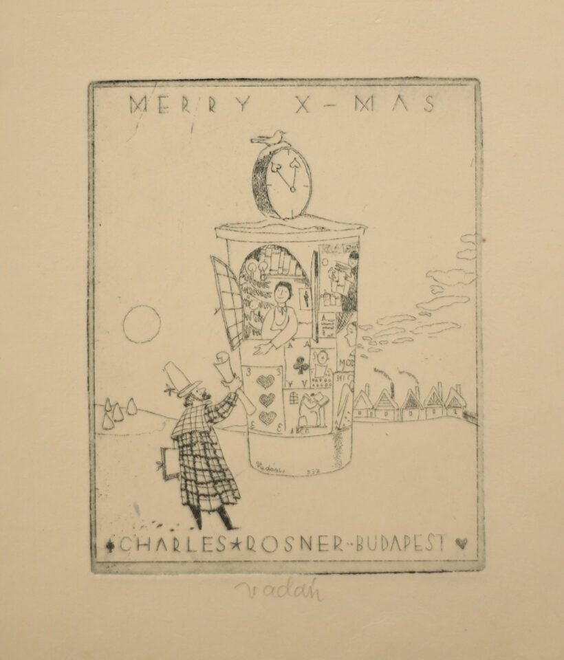 Vadász Endre (1901 - 1944): Charles Rosnernek "Merry Xmas", 1937