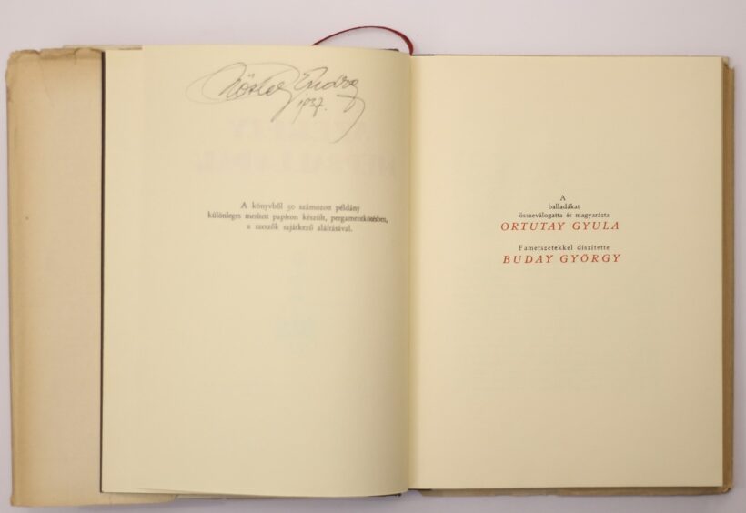Buday György (1907 - 1990) 45 fametszetével: Buday-Ortutay: Székely népballadák, Királyi M.Egyetemi Nyomda 1941 - Image 2