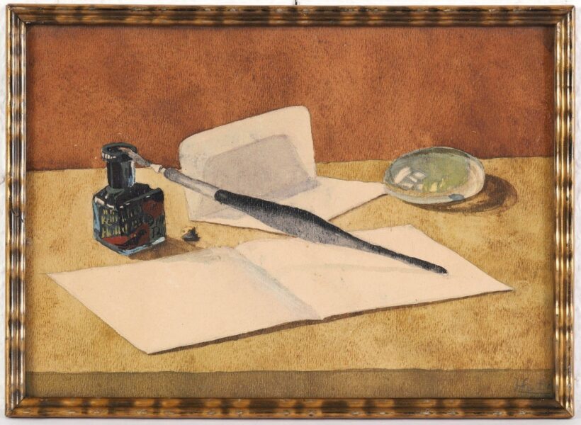 Kemény Judit (1918 - 2009): Asztali csendéletek, 3 mű, akvarellek, /mind keretben - Image 2