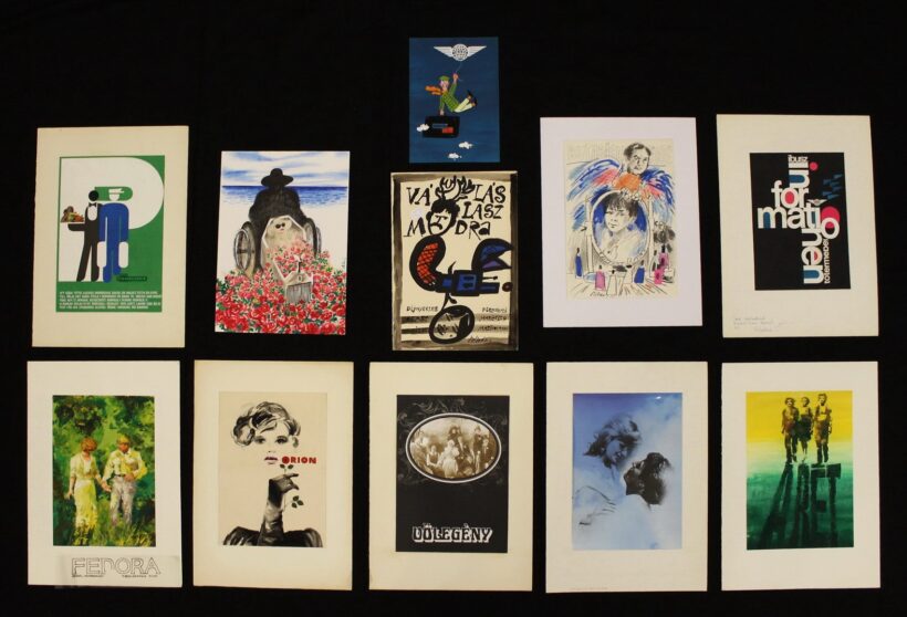 Szilvásy Nándor (1927 - 2011) egyedi grafikái, 11 db : Film-, szinház-, reklámplakátok tervei