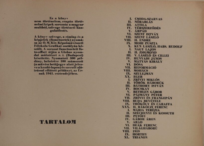 Varga Nándor Lajos (1895 - 1978) 40 fametszete: "Magyar Múlt"c.könyvben,  O.Képzőműv.Főisk., 1941, foto-offset, 500 pld, 23,5 x 34 - Image 2