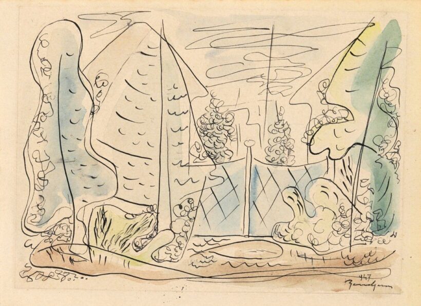 Bene Géza (1900 - 1960): Kertrészlet, 1947